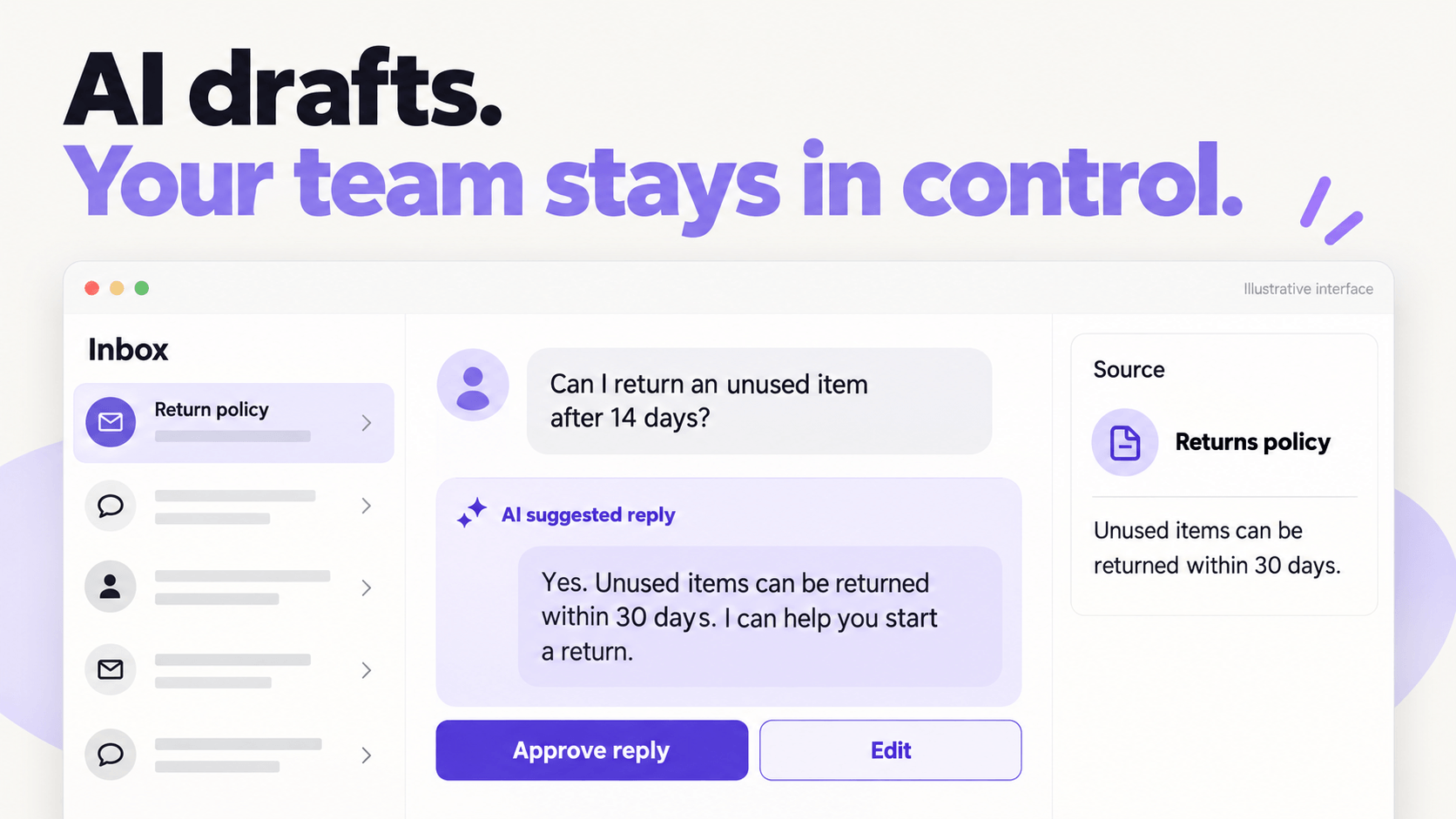 Agent assist example for generative AI customer service